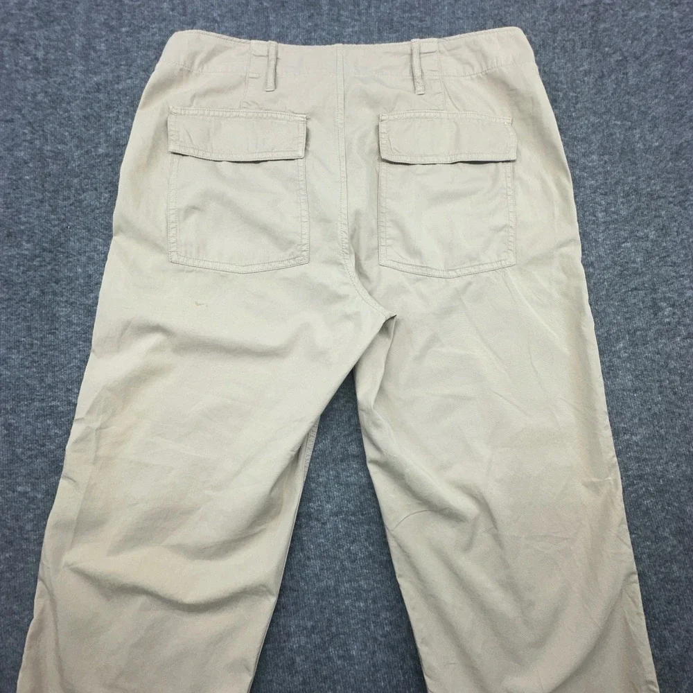 Lauren Ralph Lauren Khaki Tan Utility Crop Pants Straight Leg Size 6 - Picture 7 of 9